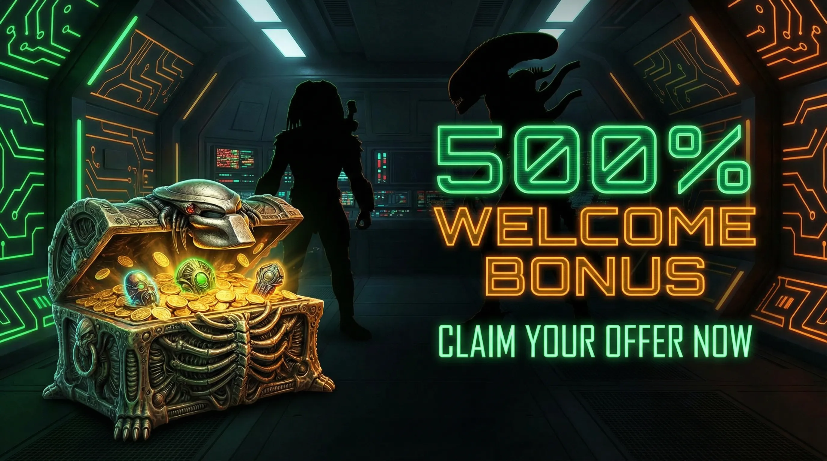 Bônus de Boas-Vindas bravobet - 500% até R$5000 com baú do tesouro alienígena